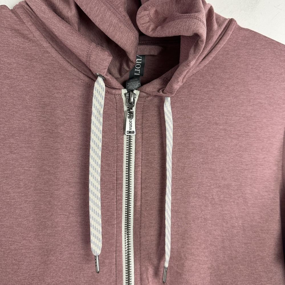 Vuori Zip-Up Halo Performance Hoodie 2.0 Womens Size XL Mauve Pink - Picture 2 of 10